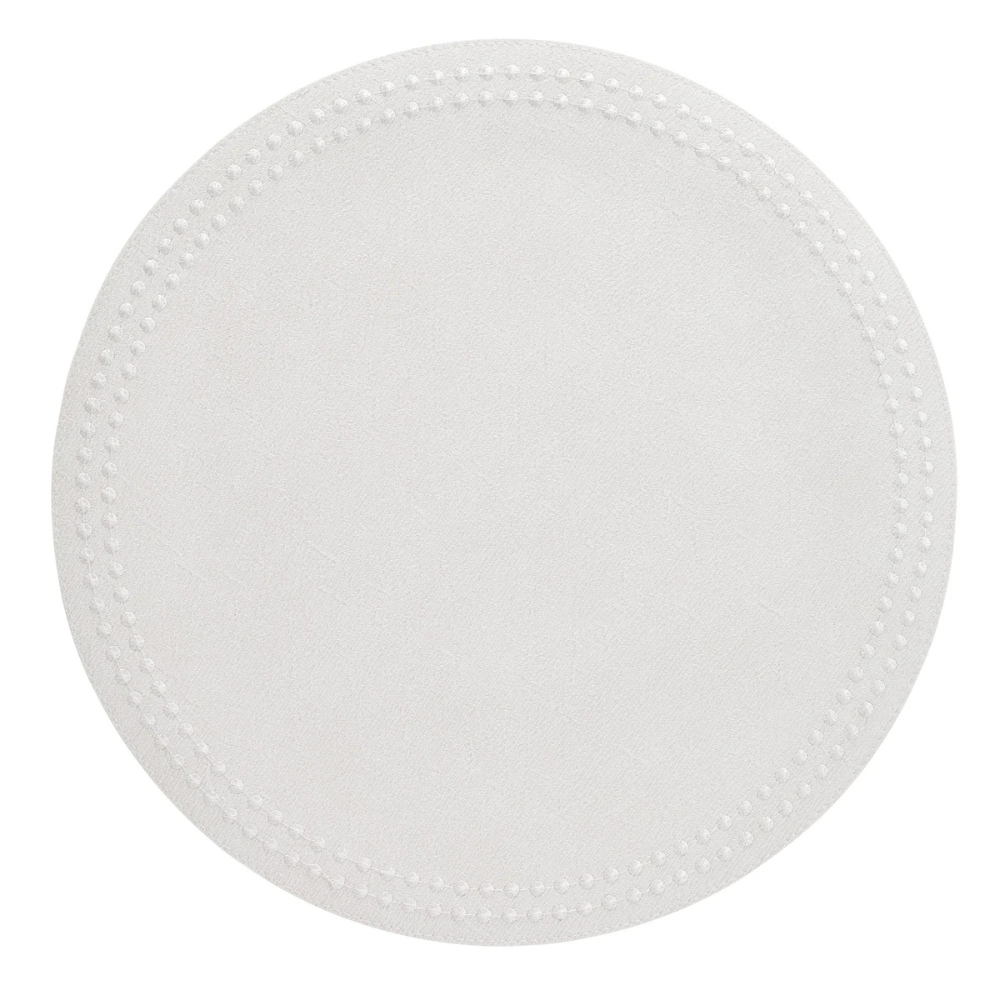 Pearl Placemat Set of 4 - White/White