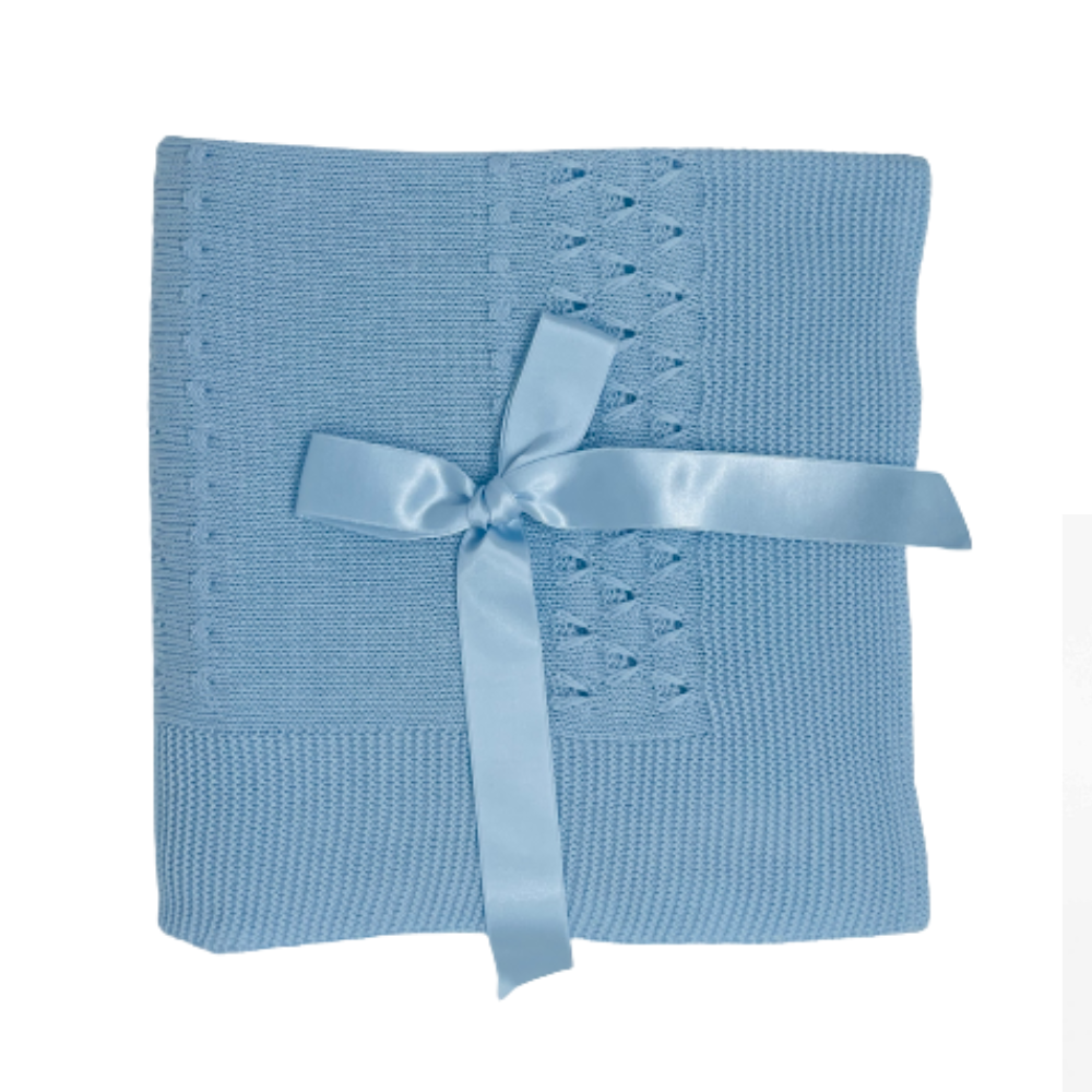 Manta Tejida Azul