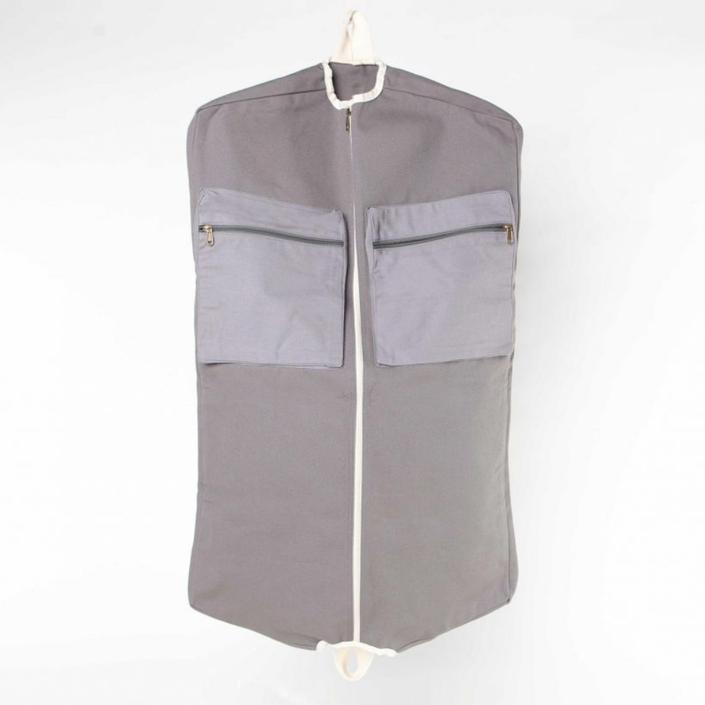Garment Canvas Bag - Gray/Natural