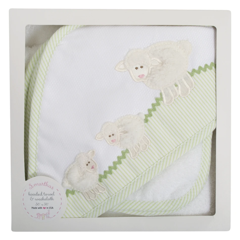 Boxed Towel White Lamb