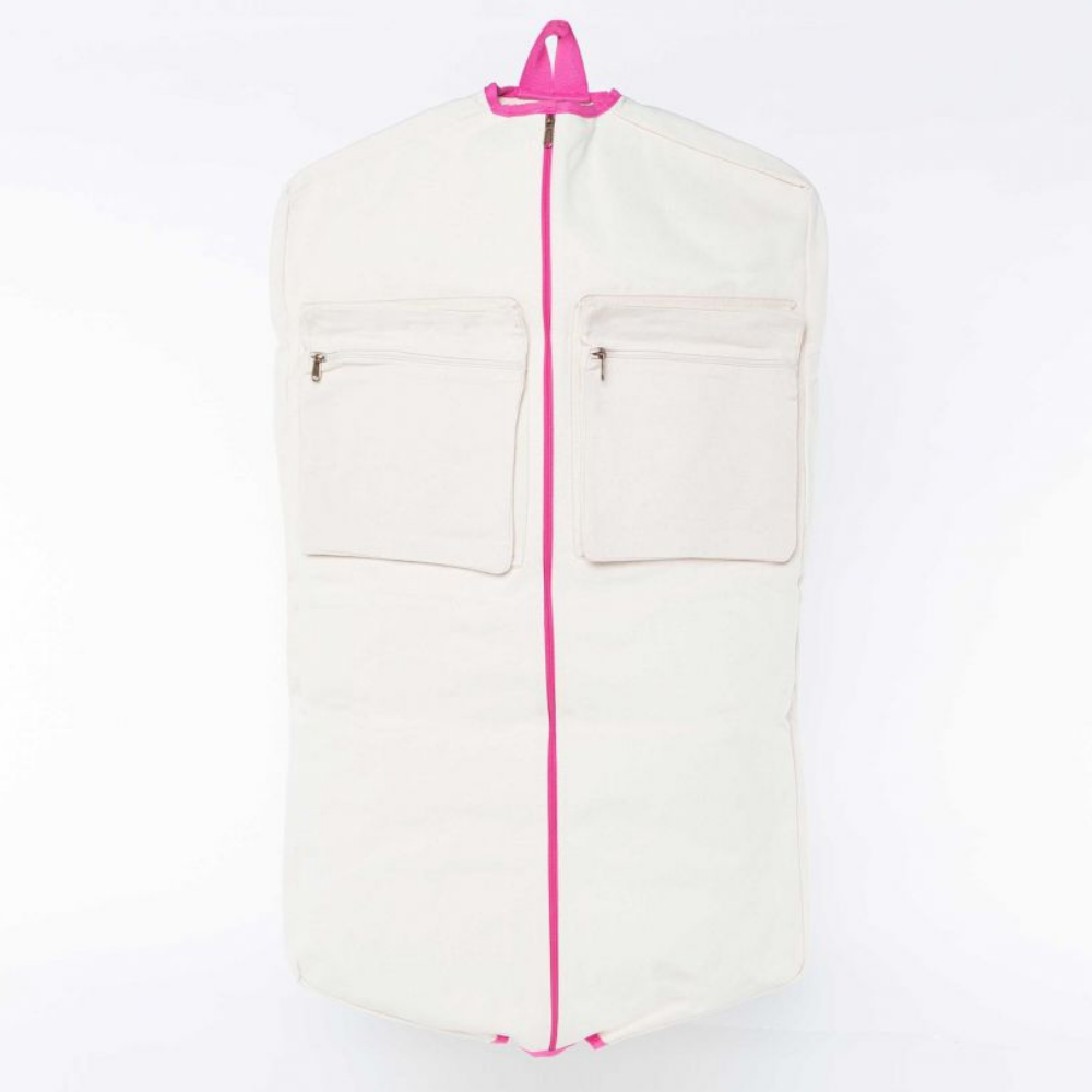 Garment Canvas Bag - Natural/Hot Pink