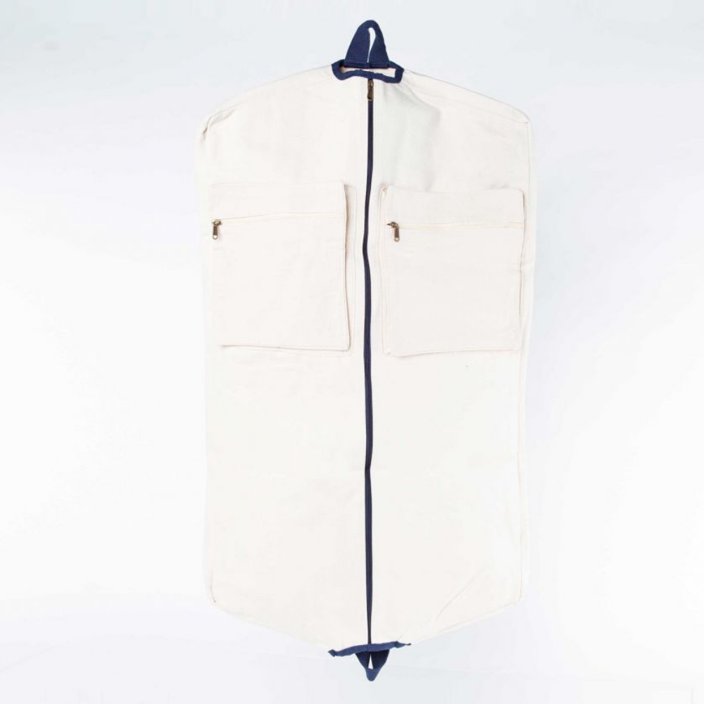 Garment Canvas Bag - Natural/Navy