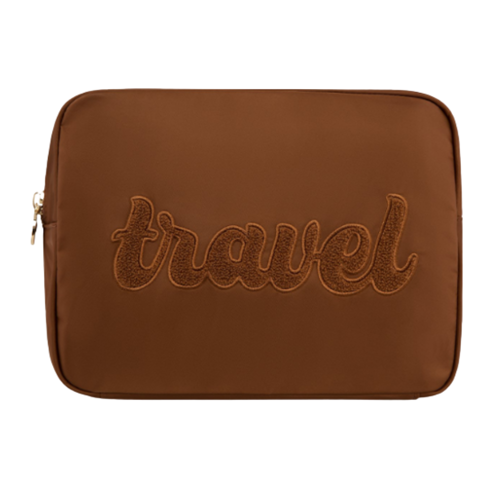 Large Pouch (Nylon) Travel - Chocolate