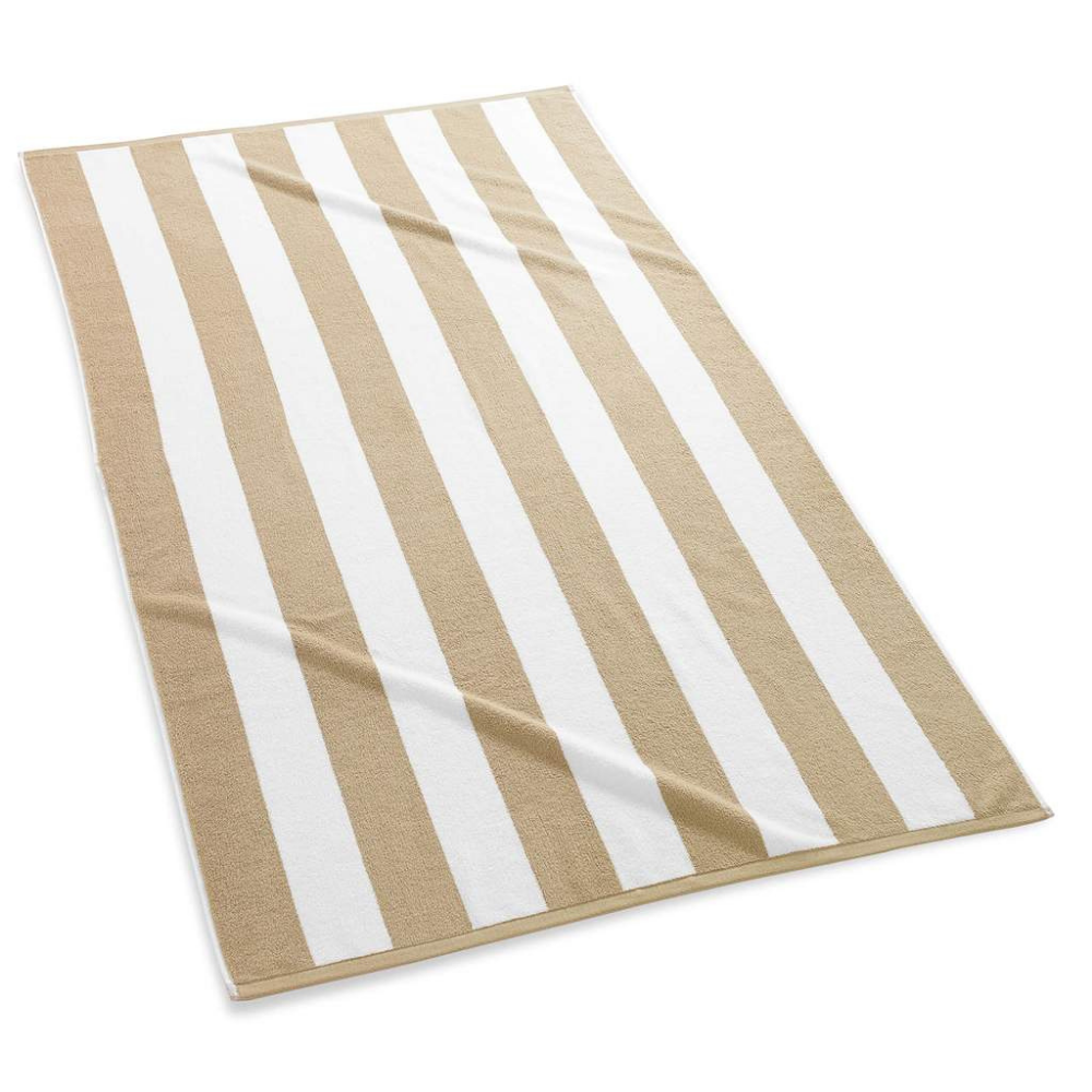 Cabana Stripe Beach Towel - Sand