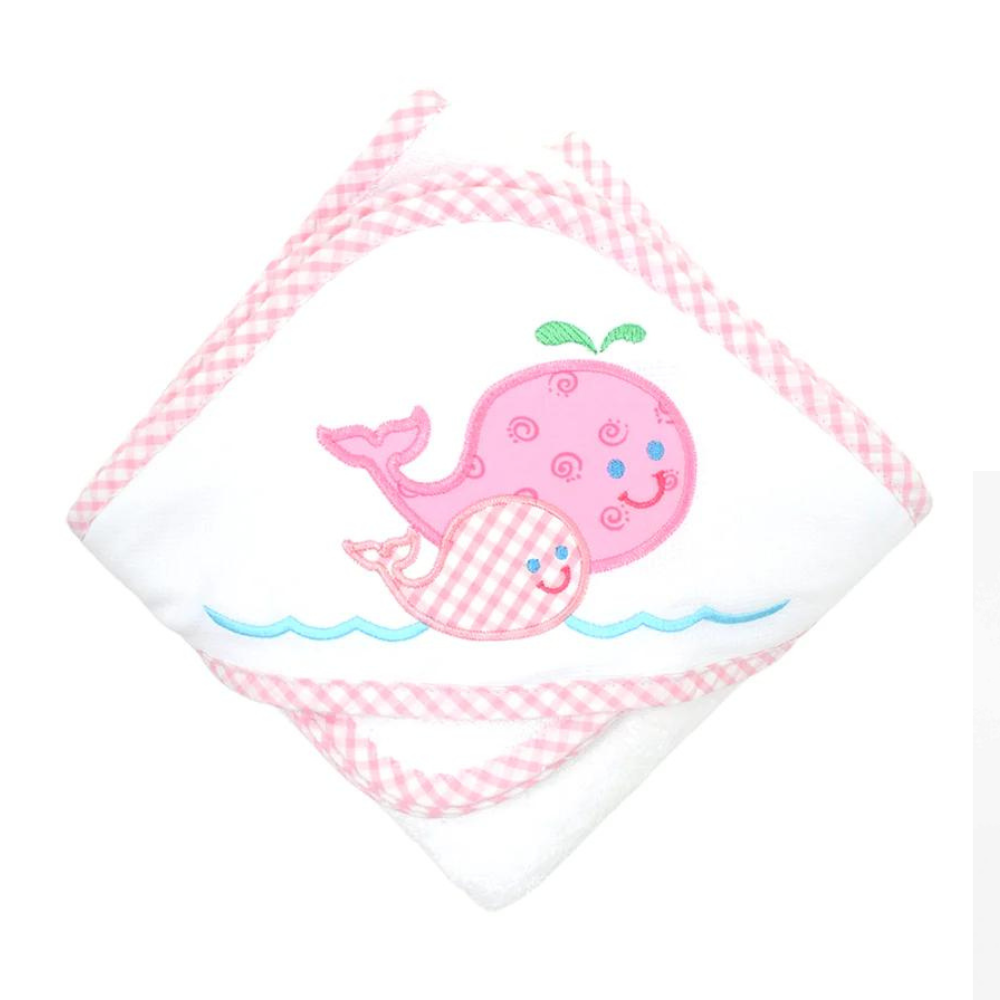 Boxed Towel Pink Whale - New