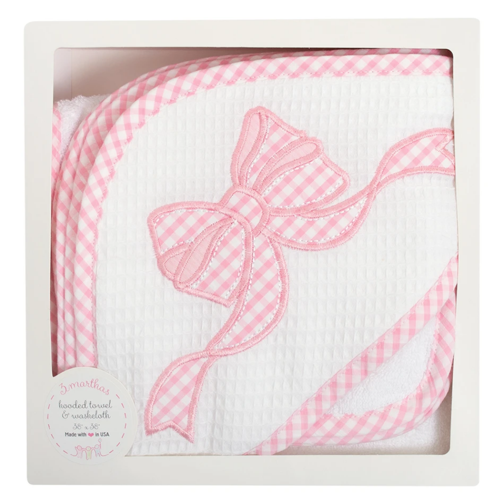 Boxed Towel Pink Bow